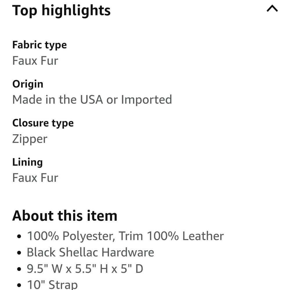 Black Faux Fur Handbag - Picture 6 of 6